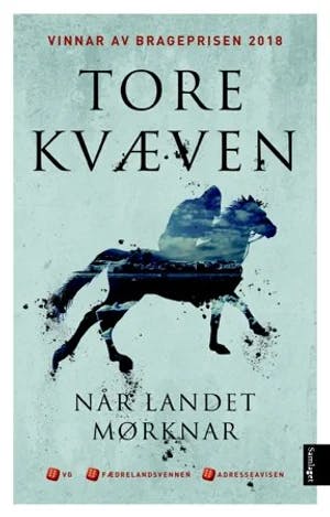 Omslag: "Når landet mørknar : roman" av Tore Kvæven