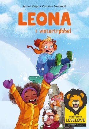 Omslag: "Leona i vintertrøbbel" av Anneli Klepp