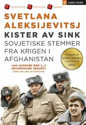 Omslag: "Kister av sink : sovjetiske stemmer fra krigen i Afghanistan" av Svetlana Aleksijevitsj