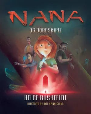 Omslag: "Nana og Jordskipet" av Helge Rushfeldt